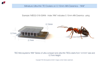 #44
Ultra-Miniature Thermoelectric Coolers "ANt"