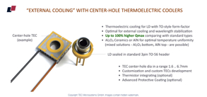 Thermoelectric coolers with central hole - 