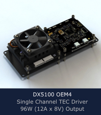 DX5100 OEM4 TEC (Peltier) Controller, 96W, 12Ax8A, programmable Peltier controller with PID Auto-Tune